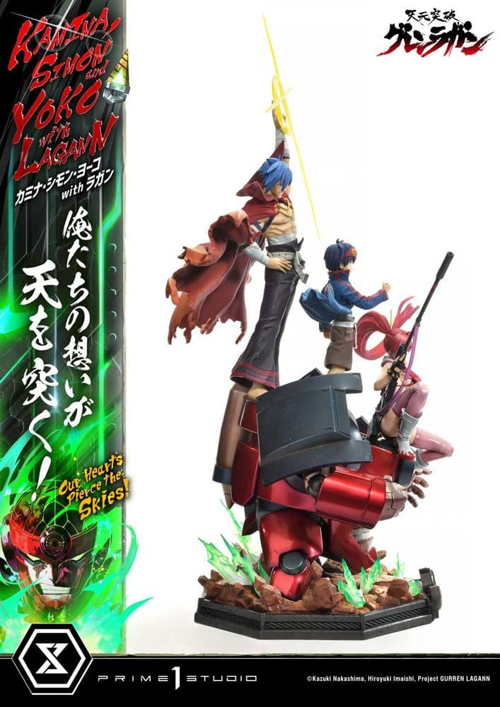 Gurren Lagann Ultimate Premium Masterline Series Statue 1/4 Kamina, Simon & Yoko with Lagann Deluxe Version 97cm - Scale Statue - Prime 1 Studio - Hobby Figures UK