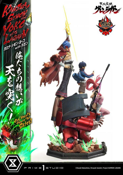 Gurren Lagann Ultimate Premium Masterline Series Statue 1/4 Kamina, Simon & Yoko with Lagann Deluxe Version 97cm - Scale Statue - Prime 1 Studio - Hobby Figures UK