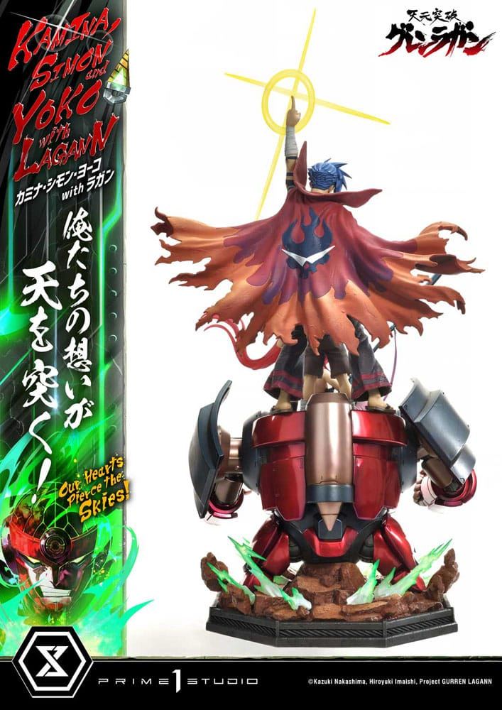 Gurren Lagann Ultimate Premium Masterline Series Statue 1/4 Kamina, Simon & Yoko with Lagann Deluxe Version 97cm - Scale Statue - Prime 1 Studio - Hobby Figures UK