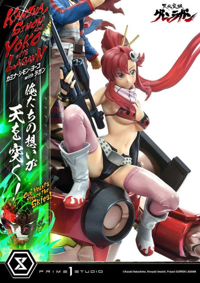 Gurren Lagann Ultimate Premium Masterline Series Statue 1/4 Kamina, Simon & Yoko with Lagann Deluxe Version 97cm - Scale Statue - Prime 1 Studio - Hobby Figures UK