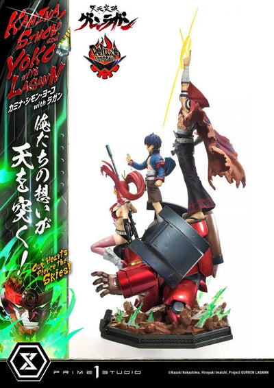 Gurren Lagann Ultimate Premium Masterline Series Statue 1/4 Kamina, Simon & Yoko with Lagann Deluxe Version 97cm - Scale Statue - Prime 1 Studio - Hobby Figures UK