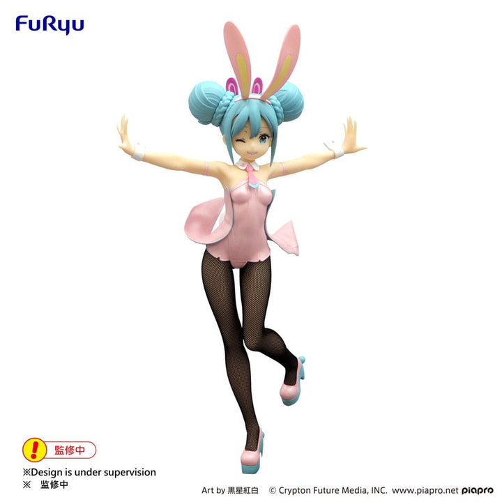Hatsune Miku BiCute Bunnies PVC Statue Wink Pearl Pink Color Ver
