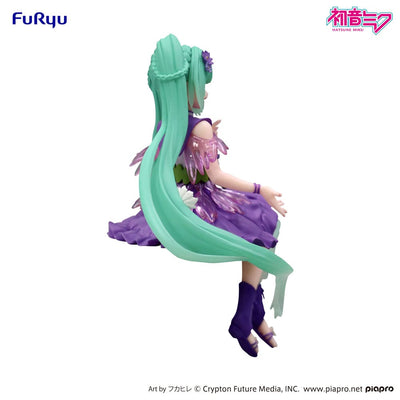 Hatsune Miku Noodle Stopper PVC Statue Flower Fairy Cosmos Purple Color Ver. 14cm - Scale Statue - Furyu - Hobby Figures UK