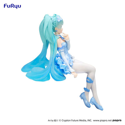 Hatsune Miku Noodle Stopper PVC Statue Flower Fairy Nemophila Pail Blue Color Ver. 15cm - Scale Statue - Furyu - Hobby Figures UK