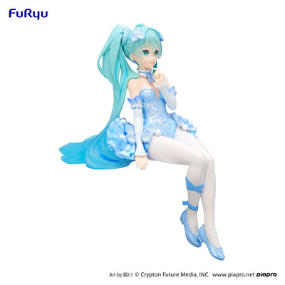 Hatsune Miku Noodle Stopper PVC Statue Flower Fairy Nemophila Pail Blue Color Ver. 15cm - Scale Statue - Furyu - Hobby Figures UK