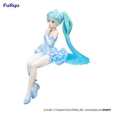 Hatsune Miku Noodle Stopper PVC Statue Flower Fairy Nemophila Pail Blue Color Ver. 15cm - Scale Statue - Furyu - Hobby Figures UK