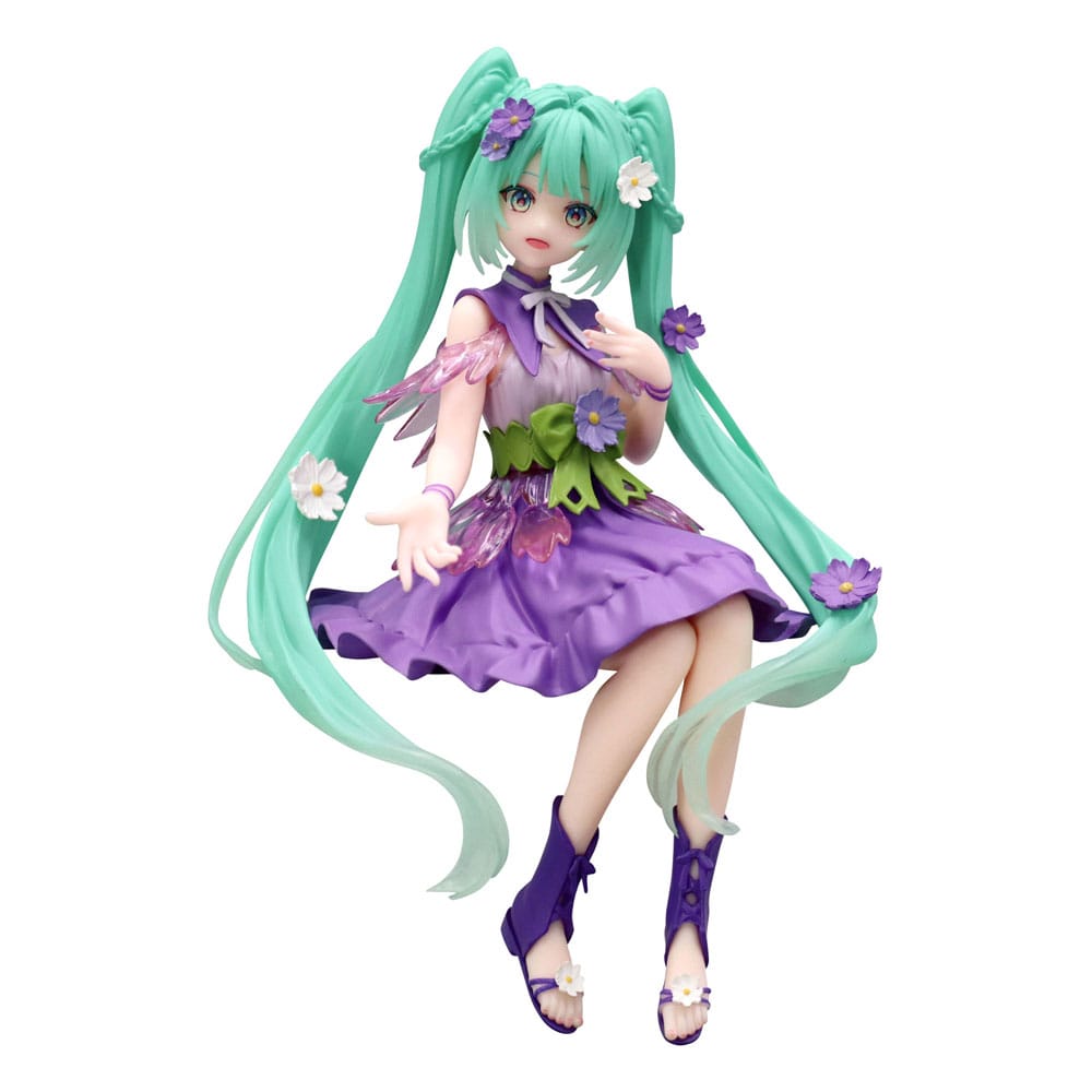 Hatsune Miku Noodle Stopper PVC Statue Flower Fairy Cosmos Purple Color Ver. 14cm - Scale Statue - Furyu - Hobby Figures UK