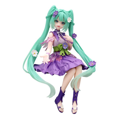 Hatsune Miku Noodle Stopper PVC Statue Flower Fairy Cosmos Purple Color Ver. 14cm - Scale Statue - Furyu - Hobby Figures UK