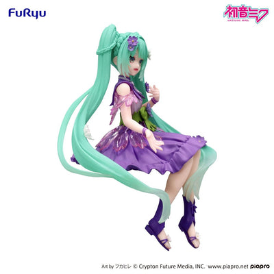 Hatsune Miku Noodle Stopper PVC Statue Flower Fairy Cosmos Purple Color Ver. 14cm - Scale Statue - Furyu - Hobby Figures UK