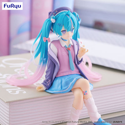 Hatsune Miku Noodle Stopper PVC Statue Hatsune Miku Love Blazer Navy Color Ver. 14cm - Scale Statue - Furyu - Hobby Figures UK