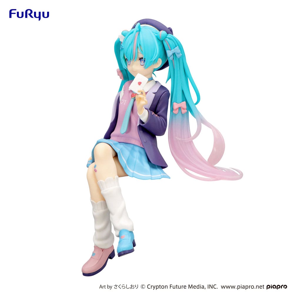 Hatsune Miku Noodle Stopper PVC Statue Hatsune Miku Love Blazer Navy Color Ver. 14cm - Scale Statue - Furyu - Hobby Figures UK