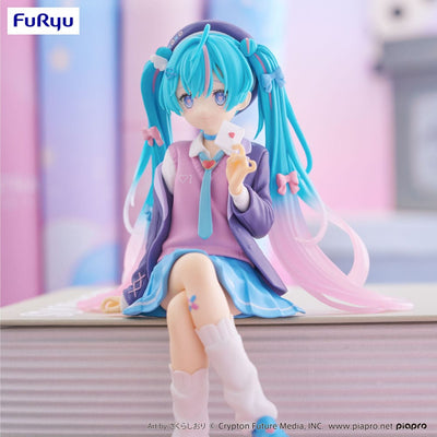 Hatsune Miku Noodle Stopper PVC Statue Hatsune Miku Love Blazer Navy Color Ver. 14cm - Scale Statue - Furyu - Hobby Figures UK