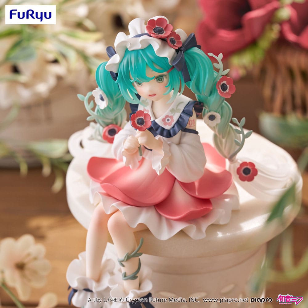 Hatsune Miku Noodle Stopper PVC Statue Hatsune Miku Flower Fairy Anemone 14cm - Scale Statue - Furyu - Hobby Figures UK