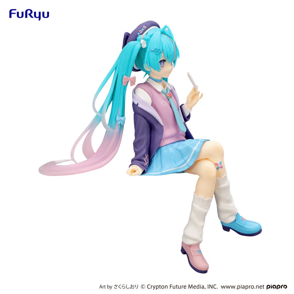 Hatsune Miku Noodle Stopper PVC Statue Hatsune Miku Love Blazer Navy Color Ver. 14cm - Scale Statue - Furyu - Hobby Figures UK