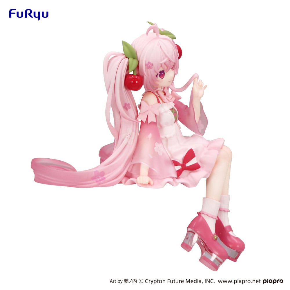 Hatsune Miku Noodle Stopper PVC Statue Sakura Miku 2025 14cm - Scale Statue - Furyu - Hobby Figures UK