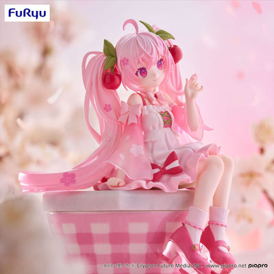 Hatsune Miku Noodle Stopper PVC Statue Sakura Miku 2025 14cm - Scale Statue - Furyu - Hobby Figures UK