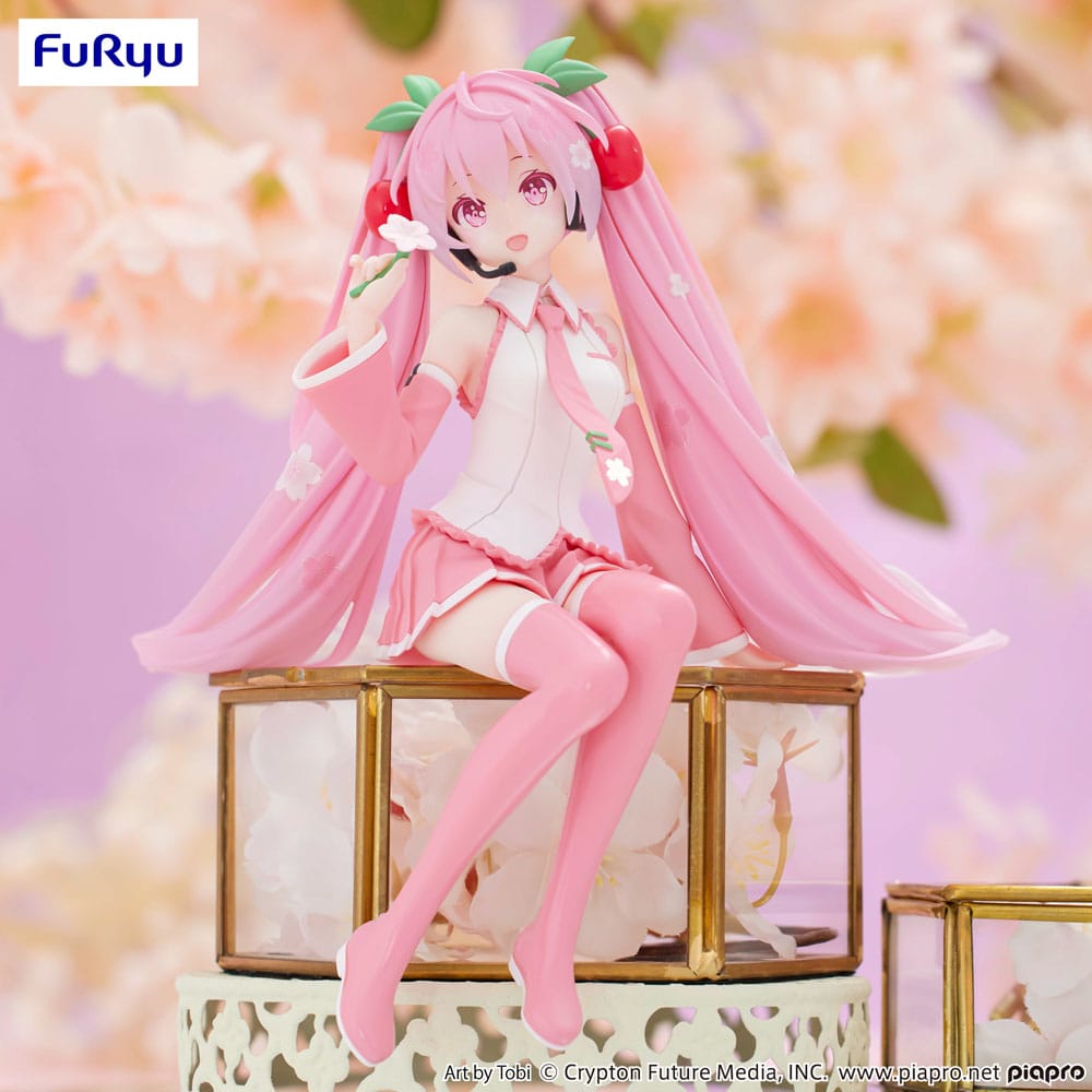 Hatsune Miku Noodle Stopper PVC Statue Sakura Miku 2024 15cm - Scale Statue - Furyu - Hobby Figures UK