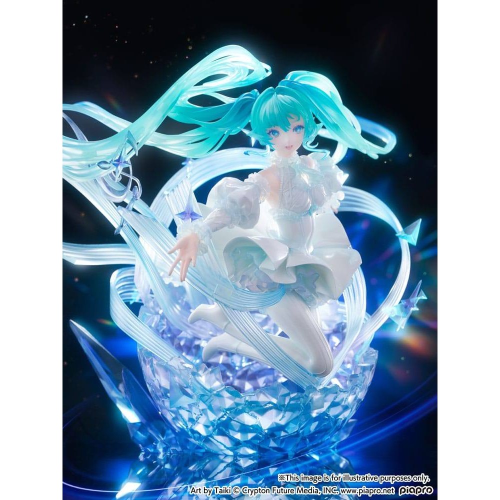 Hatsune Miku PVC Statue 1/7 Hatsune Miku - Crystal Dress Ver. 22cm - Scale Statue - CyberZ - Hobby Figures UK