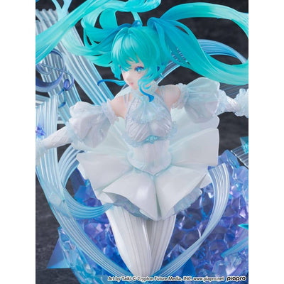 Hatsune Miku PVC Statue 1/7 Hatsune Miku - Crystal Dress Ver. 22cm - Scale Statue - CyberZ - Hobby Figures UK
