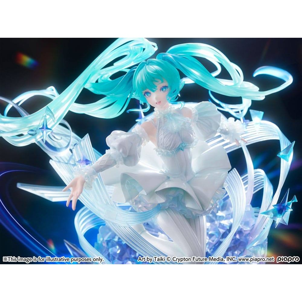 Hatsune Miku PVC Statue 1/7 Hatsune Miku - Crystal Dress Ver. 22cm - Scale Statue - CyberZ - Hobby Figures UK