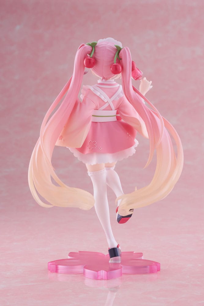 Hatsune Miku PVC Statue Newley Written Sakura Miku Japanese Cafe Ver. 18cm - Scale Statue - Taito Prize - Hobby Figures UK