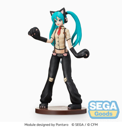 Hatsune Miku Project DIVA Arcade Future Tone SPM PVC Statue Hatsune Miku Kitty Cat 23cm - Scale Statue - Sega - Hobby Figures UK