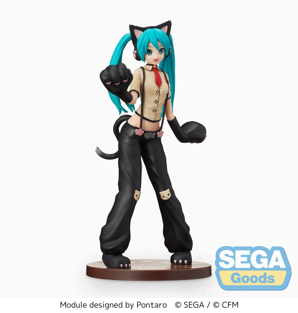Hatsune Miku Project DIVA Arcade Future Tone SPM PVC Statue Hatsune Miku Kitty Cat 23cm - Scale Statue - Sega - Hobby Figures UK