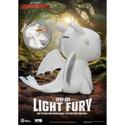 How To Train Your Dragon Piggy Vinyl Bank Light Fury 12cm - Scale Statue - Beast Kingdom Toys - Hobby Figures UK