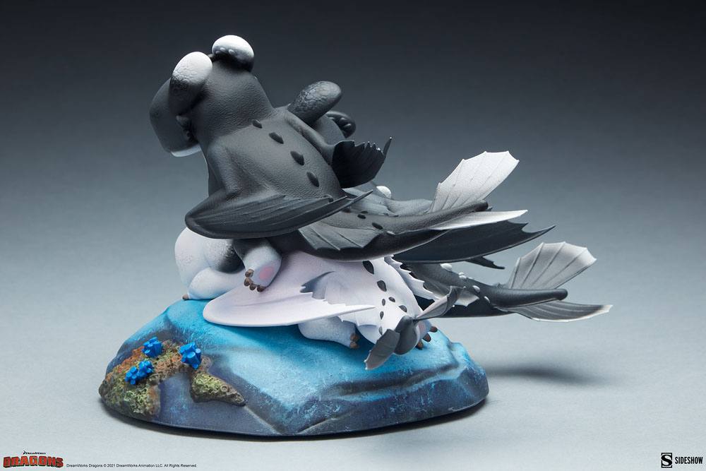 How to Train Your Dragon: The Hidden World Statue Dart, Pouncer and Ruffrunner 15cm - Scale Statue - Sideshow Collectibles - Hobby Figures UK