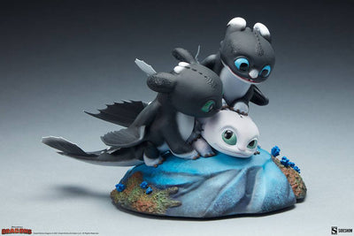 How to Train Your Dragon: The Hidden World Statue Dart, Pouncer and Ruffrunner 15cm - Scale Statue - Sideshow Collectibles - Hobby Figures UK