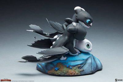 How to Train Your Dragon: The Hidden World Statue Dart, Pouncer and Ruffrunner 15cm - Scale Statue - Sideshow Collectibles - Hobby Figures UK