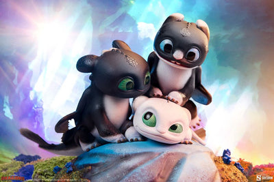 How to Train Your Dragon: The Hidden World Statue Dart, Pouncer and Ruffrunner 15cm - Scale Statue - Sideshow Collectibles - Hobby Figures UK
