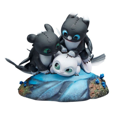 How to Train Your Dragon: The Hidden World Statue Dart, Pouncer and Ruffrunner 15cm - Scale Statue - Sideshow Collectibles - Hobby Figures UK
