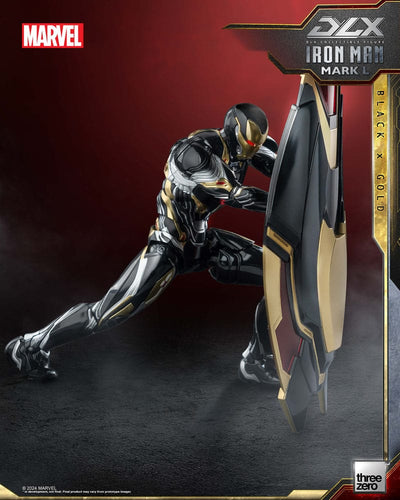 Infinity Saga DLX Action Figure 1/12 Iron Man Mark 50 (Black X Gold) 17cm - Action Figures - ThreeZero - Hobby Figures UK