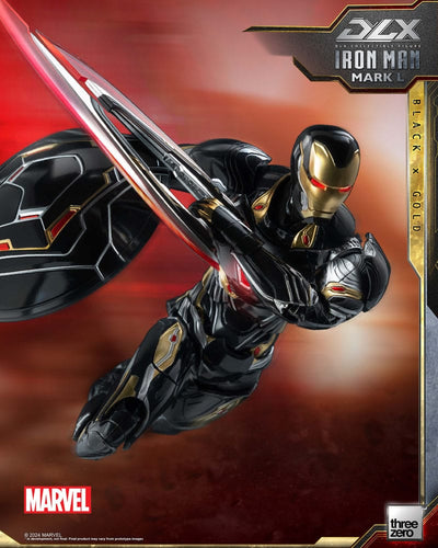 Infinity Saga DLX Action Figure 1/12 Iron Man Mark 50 (Black X Gold) 17cm - Action Figures - ThreeZero - Hobby Figures UK
