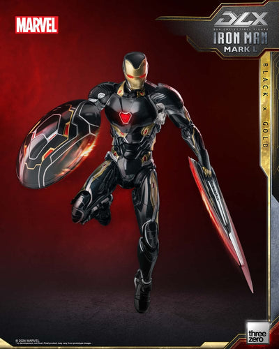 Infinity Saga DLX Action Figure 1/12 Iron Man Mark 50 (Black X Gold) 17cm - Action Figures - ThreeZero - Hobby Figures UK