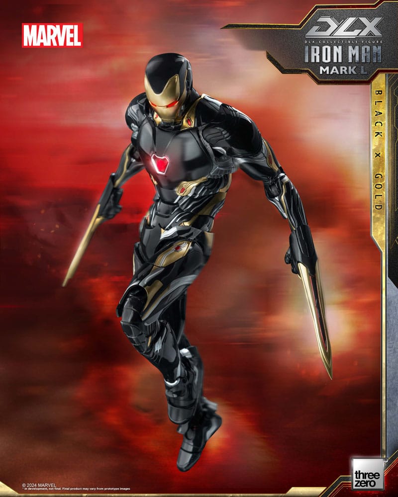 Infinity Saga DLX Action Figure 1/12 Iron Man Mark 50 (Black X Gold) 17cm - Action Figures - ThreeZero - Hobby Figures UK