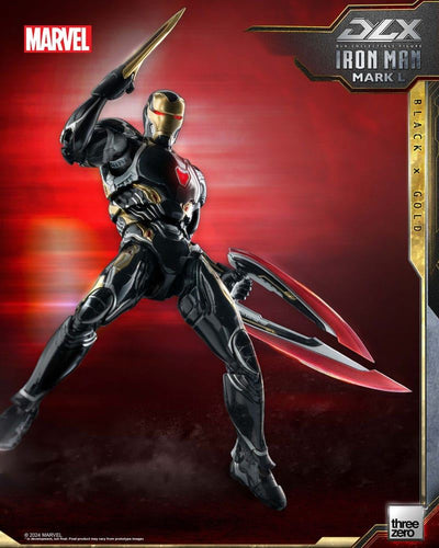 Infinity Saga DLX Action Figure 1/12 Iron Man Mark 50 (Black X Gold) 17cm - Action Figures - ThreeZero - Hobby Figures UK