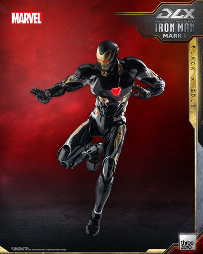 Infinity Saga DLX Action Figure 1/12 Iron Man Mark 50 (Black X Gold) 17cm - Action Figures - ThreeZero - Hobby Figures UK