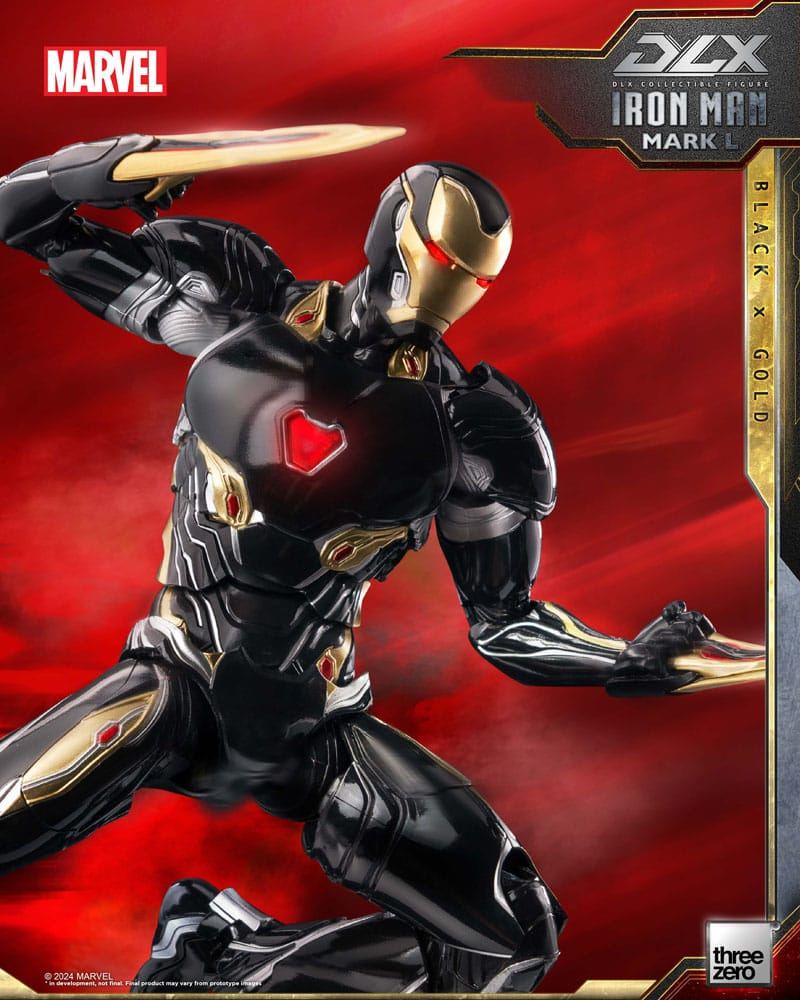Infinity Saga DLX Action Figure 1/12 Iron Man Mark 50 (Black X Gold) 17cm - Action Figures - ThreeZero - Hobby Figures UK