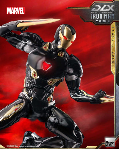 Infinity Saga DLX Action Figure 1/12 Iron Man Mark 50 (Black X Gold) 17cm - Action Figures - ThreeZero - Hobby Figures UK