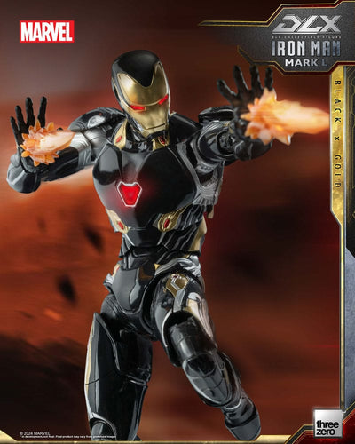 Infinity Saga DLX Action Figure 1/12 Iron Man Mark 50 (Black X Gold) 17cm - Action Figures - ThreeZero - Hobby Figures UK