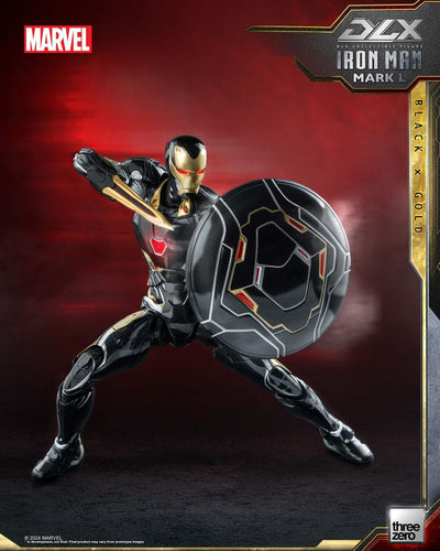 Infinity Saga DLX Action Figure 1/12 Iron Man Mark 50 (Black X Gold) 17cm - Action Figures - ThreeZero - Hobby Figures UK