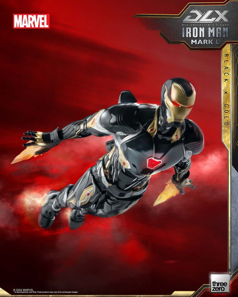 Infinity Saga DLX Action Figure 1/12 Iron Man Mark 50 (Black X Gold) 17cm - Action Figures - ThreeZero - Hobby Figures UK