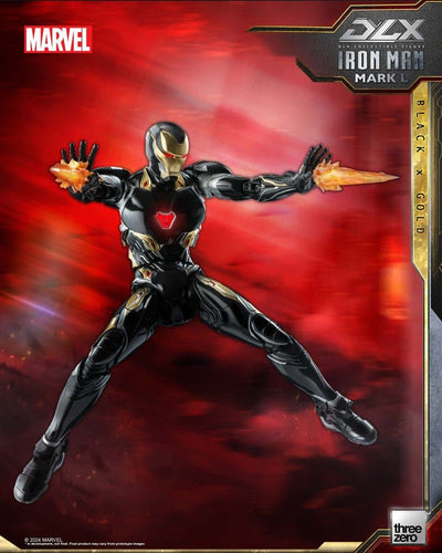 Infinity Saga DLX Action Figure 1/12 Iron Man Mark 50 (Black X Gold) 17cm - Action Figures - ThreeZero - Hobby Figures UK