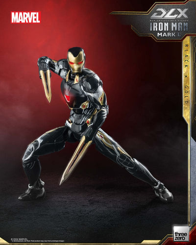 Infinity Saga DLX Action Figure 1/12 Iron Man Mark 50 (Black X Gold) 17cm - Action Figures - ThreeZero - Hobby Figures UK