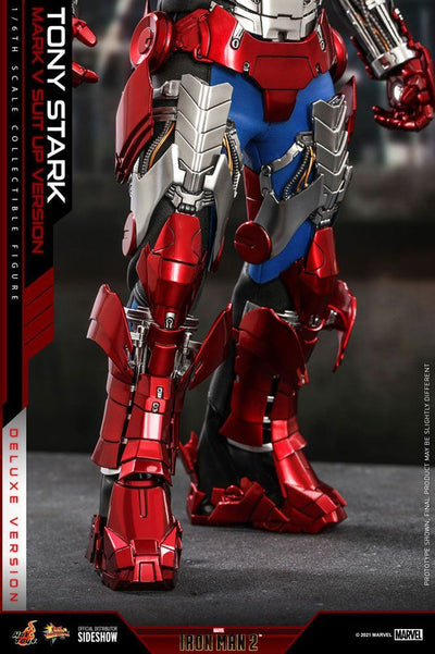 Iron Man 2 Movie Masterpiece Action Figure 1/6 Tony Stark (Mark V Suit Up Version) Deluxe 31cm - Action Figures - Hot Toys - Hobby Figures UK