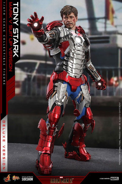 Iron Man 2 Movie Masterpiece Action Figure 1/6 Tony Stark (Mark V Suit Up Version) Deluxe 31cm - Action Figures - Hot Toys - Hobby Figures UK