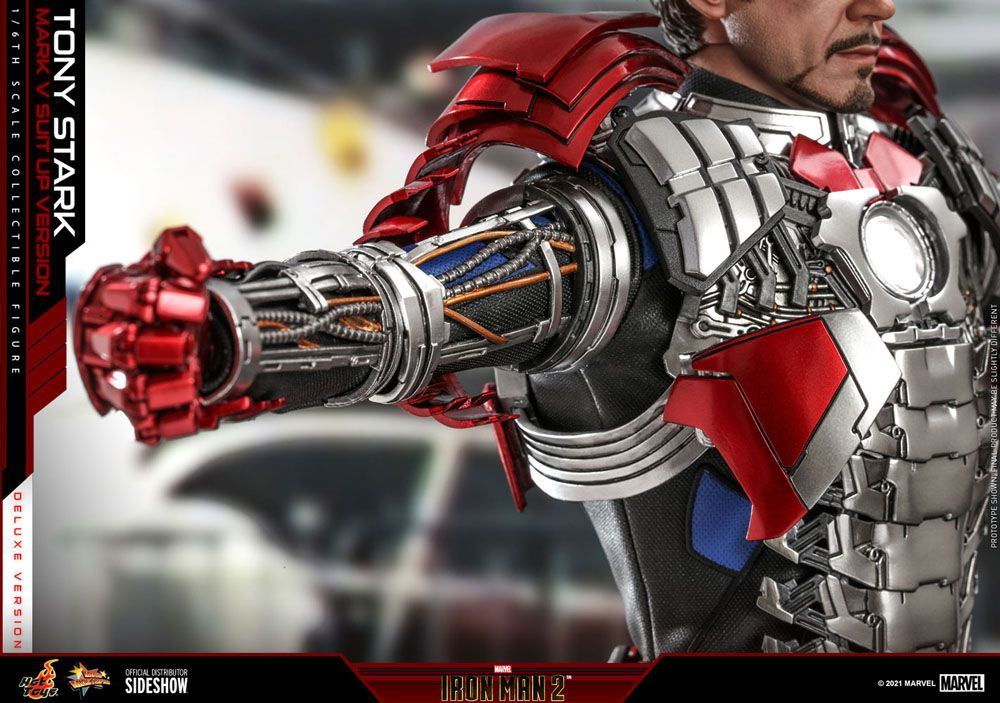 Iron Man 2 Movie Masterpiece Action Figure 1/6 Tony Stark (Mark V Suit Up Version) Deluxe 31cm - Action Figures - Hot Toys - Hobby Figures UK