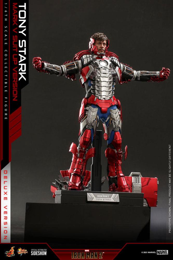 Iron Man 2 Movie Masterpiece Action Figure 1/6 Tony Stark (Mark V Suit Up Version) Deluxe 31cm - Action Figures - Hot Toys - Hobby Figures UK